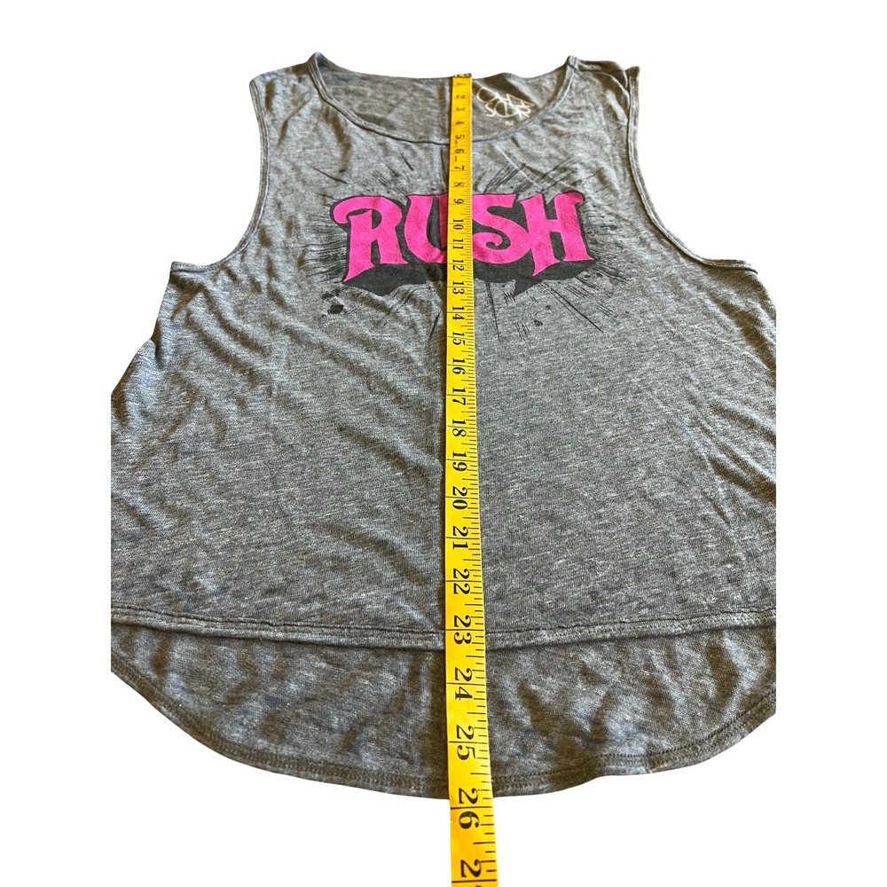 Chaser x Rush Band Gray M Tank Top Made in USA High-Low Music Rock n Roll Chic - Picture 6 of 8
